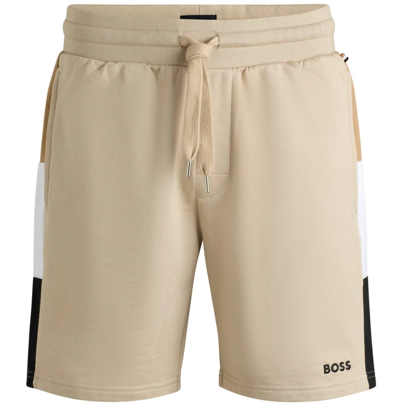 Image of Boss Mens BW Iconic Logo Shorts Light Beige 275 male S