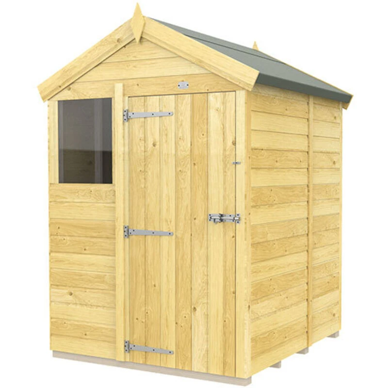 Image of Flat Pack Sheds DIY Sheds 5 x 5 Apex Shed, Brown 5X5AFF