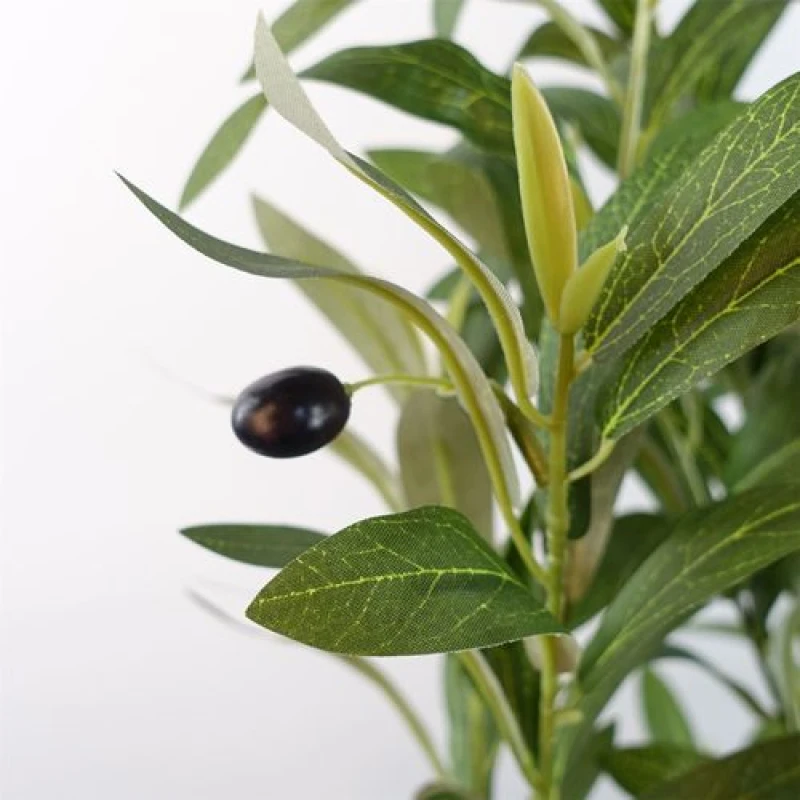 Image of Leaf 150cm Artificial Natural Look Olive Tree with Wooden Trunk