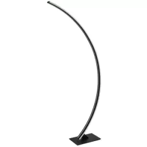 Image of Merano - Fresno Arc Floor Lamp Sandy Black Aluminium LED 40W 2120Lm 3000K