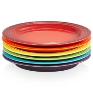 Image of Le Creuset Stoneware Rainbow Set Of 6 Side Plates