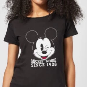Image of Disney Mickey Mouse Since 1928 Womens T-Shirt - Black