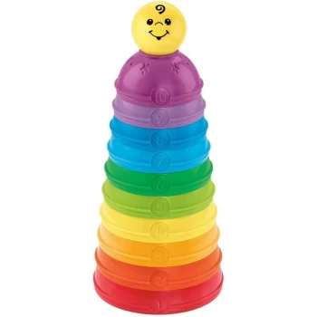 Image of Fisher Price - Brilliant Basic Stack & Roll Cups