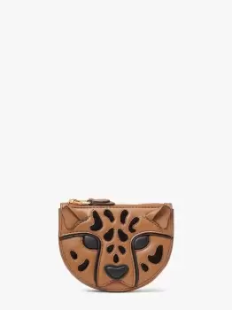 Image of Kate Spade Lucy Smooth Leather 3D Leopard Coin Purse, Bungalow Multi, One Size