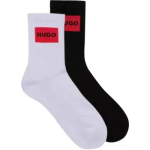 Image of HUGO 2 Pack Rib Label Crew Socks - Purple