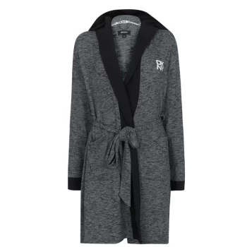 Image of DKNY Htc Jersey Robe - Black Hther074