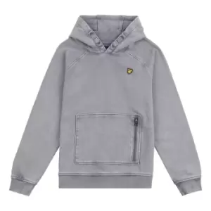 Image of Lyle & Scott Kids Acid Wash BB Oth Hoodie - Castlerock - 3/4