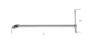 Image of Beta Tools 900/40 1/4" Square Drive Swivel T-Handle 390 x 145mm 009000843