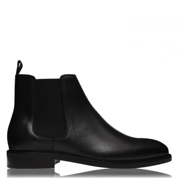 Image of Reiss Tenor Leather Chelsea Boots - Black