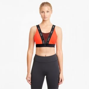 Image of PUMA High Impact Fast Launch Womens Training Bra, Lava Blast/Black, size Medium, Clothing