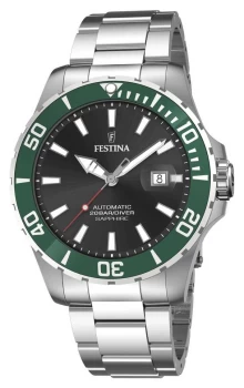 Image of Festina F20531-2 Mens Automatic Steel Bracelet Wristwatch Colour - Black