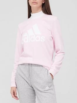 Image of adidas Big Logo Sweatshirt - Light Pink, Size XL, Women