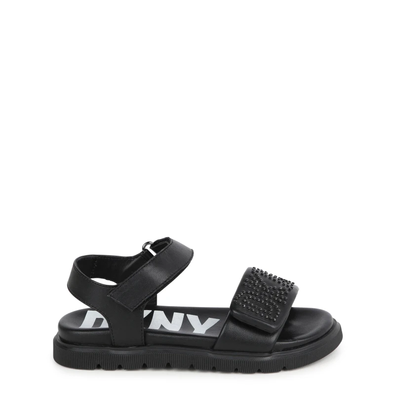 Image of DKNY Logo Sandals Juniors - Black 2.5