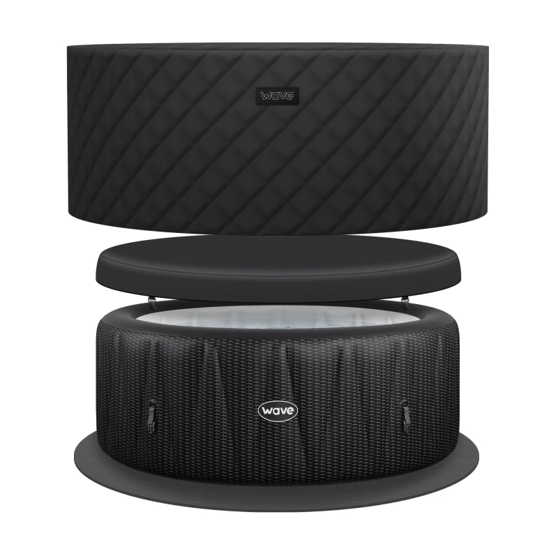 Image of Wave Spas Wave Spas Wave Atlantic Energy-Efficient Hot Tub Bundle 6 Person in Black 6 Person Unisex 5061091483900