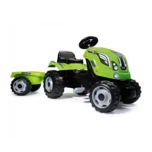 Image of Smoby Extra Large Green Farmer Tractor and Trailer