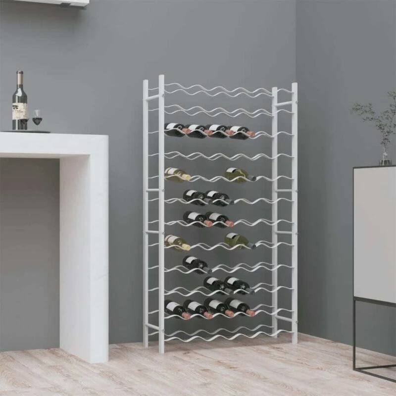 Image of VIDAXL Wine Rack for 72 Bottles White Metal Vidaxl 8720286827260