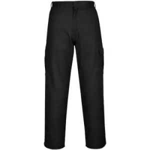 Image of Portwest Mens Combat Work Trousers (36R) (Black) - Black