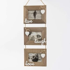 Image of Sass & Belle Live Laugh Love Triple Photo Frame