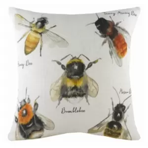 Image of Species Bee Cushion Multicolour, Multicolour / 43 x 43cm / Polyester Filled