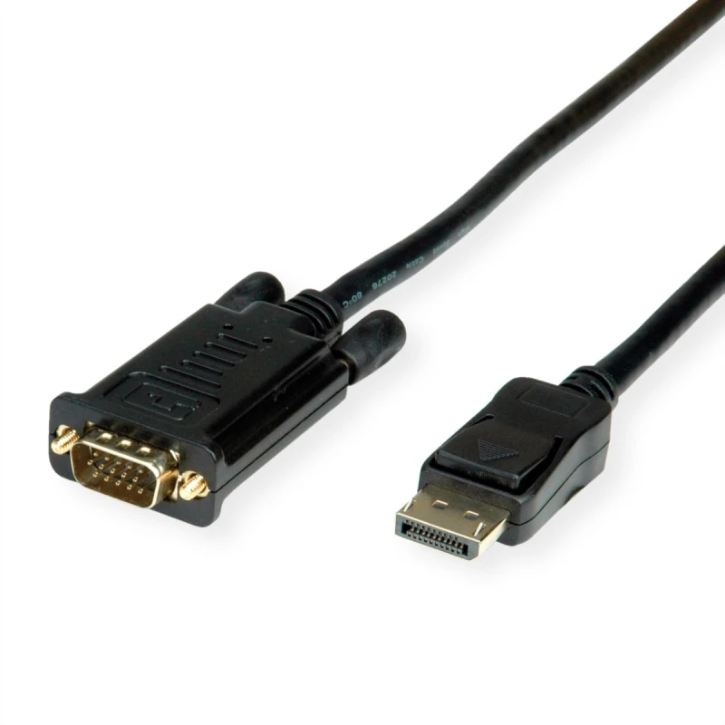 Image of Value 11.99.5802 video cable adapter 2m VGA (D-Sub) DisplayPort Black