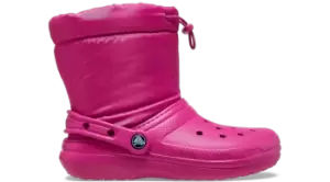 Image of Crocs Classic Lined Neo Puff Boot Boots Kids Fuchsia Fun J2