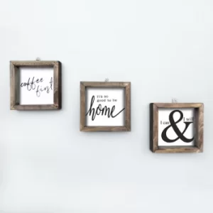 Image of UKZM015 Multicolor Decorative Framed MDF Painting (3 Pieces)