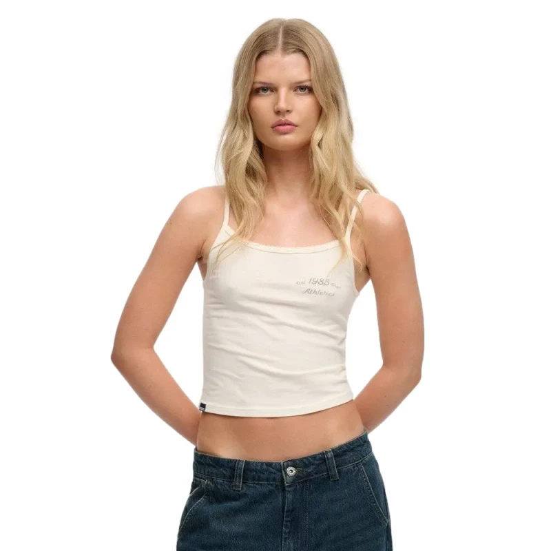 Image of Superdry Womens tank top Superdry Athletic Essentials Blanc Female M