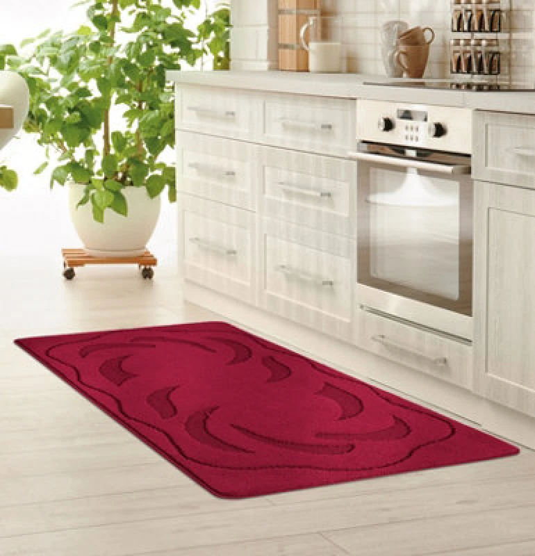 Image of Smart Living Smart Living Ovalack Heavy Duty Machine Washable Hallway Kitchen Non Slip Door Mat in Red Size: 40cm x 60cm Red 40cm x 60cm Unisex 8680