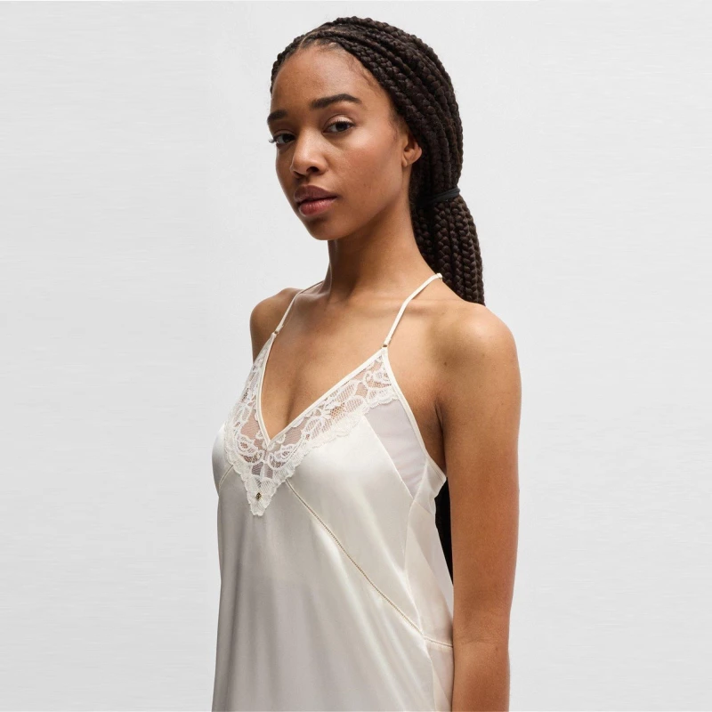 Image of Boss Womens Infinite Nightie L. 0 Dress Open White female 12 (M)