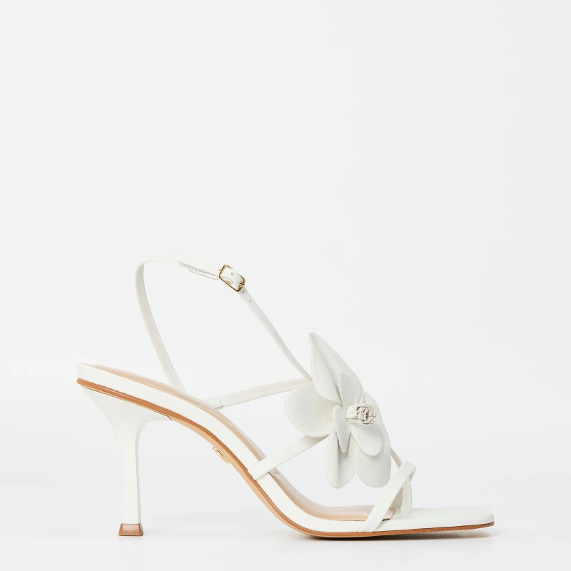 Image of Aldo Womens Sandflower Heeled Sandals White female 4 (37)