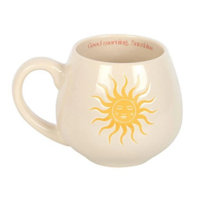 Image of Something Different Something Different Good Morning Sunshine Rounded Mug in White White One Size Unisex 5063693979621