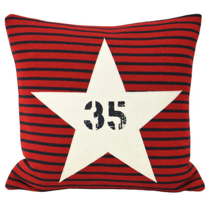 Image of Paoletti Star Sign Striped Polyester Filled Cushion