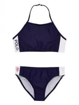 Image of Ralph Lauren Girls Polo Sport Bikini - Navy, Size Age: 10 Years, Women
