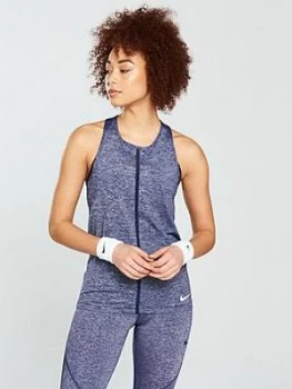 Image of Nike Training Pro HyperCool Shine Tank Top Blue Size S Women