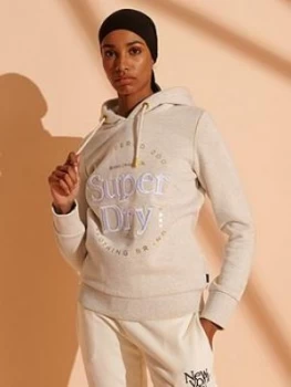 Image of Superdry Established Hoodie, Light Grey, Size 6, Women