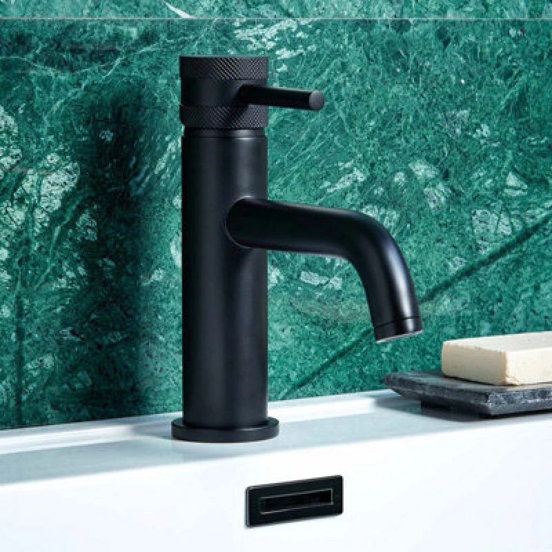 Image of Scudo Apres Matt Black Basin Mixer Tap