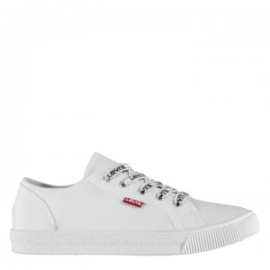 Image of Levis Malibu Canvas Trainers - White