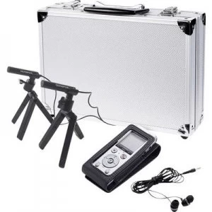 Image of Olympus DM-720 Conference Kit Digital dictaphone Max. recording time 985 h Silver incl. 2x omnidirectional microphone, incl. bag