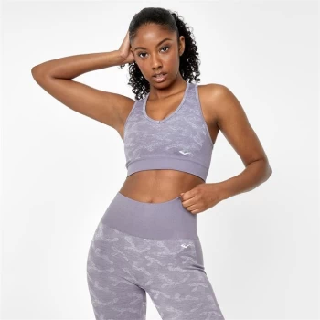 Image of Everlast Seamless Camo V Neck Sports Bra - Lilac