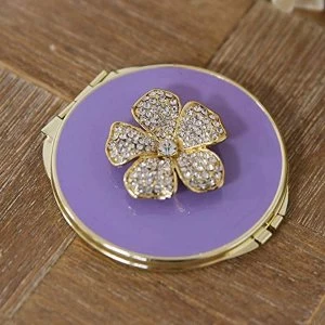 Image of Sophia Compact Mirror - Purple Flower Design