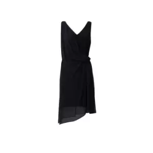 Image of Adrianna Papell Chiffon Overlay Sheath Dress - Black