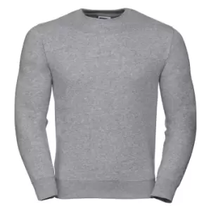 Image of Russell Mens Authentic Sweatshirt (Slimmer Cut) (S) (Light Oxford)