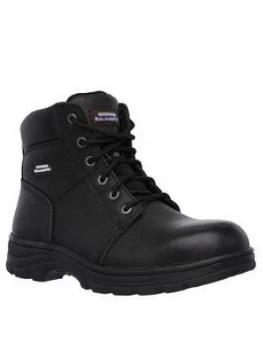 Image of Skechers Work Relaxed Fit Workshire Lace Up Boot - Black, Size 7, Men