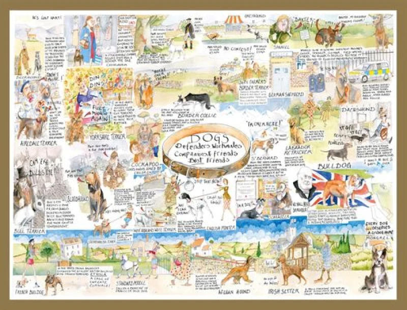 Image of Tim Bulmer Dogs - Tim Bulmer 1000 piece jigsaw puzzle