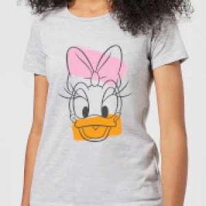 Image of Disney Mickey Mouse Daisy Duck Head Womens T-Shirt - Grey - S