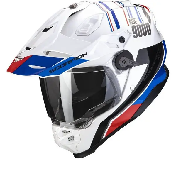 Image of Scorpion ADF-9000 Air Desert White-Blue-Red Adventure Helmet XL