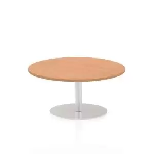 Image of Italia Poseur Table Round 1000 Top 475 High Oak