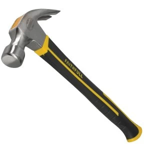 Image of Faithfull Claw Hammer with Fibreglass Handle - 567g