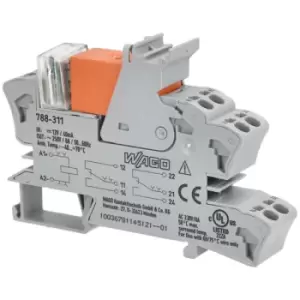 Image of WAGO 788-311 12VDC 8A DPDT-CO DIN Rail Mountable Relay Module