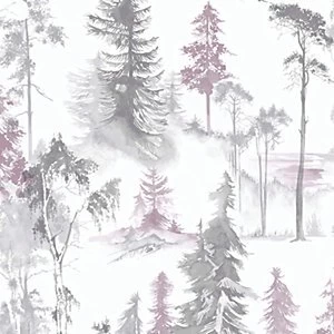 Image of Superfresco Easy Lilac Mystical Forest Wallpaper - 10m